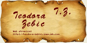 Teodora Zebić vizit kartica